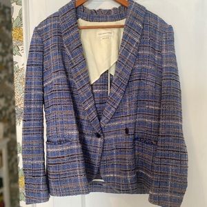Isabel Marant Etoile Blue Plaid Blazer 40 S M